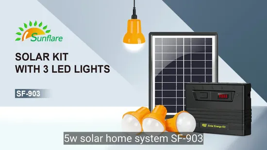 5-W-/10-W-Solarpanel-Kits mit 3 PC-Glühbirnen und mobilem Ladegerät für die ausgeschaltete Haushaltsbeleuchtung